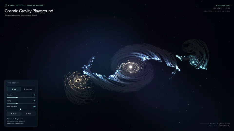 Original Astra High Cosmic Gravity scene and controls