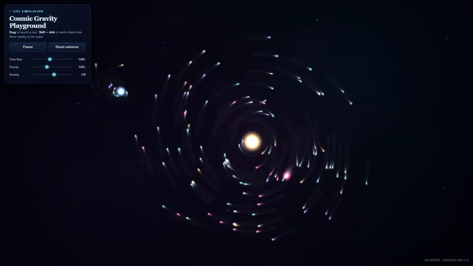 Original Sol Light Cosmic Gravity scene and controls